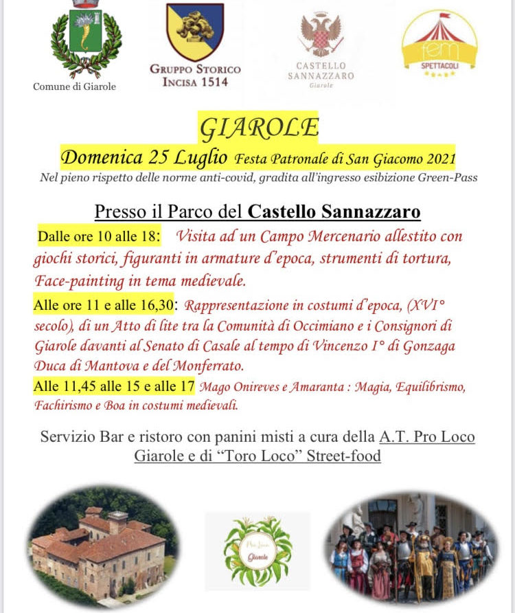 Castello Sannazzaro -  locandina del 25072021
